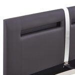 vidaXL Cadre de lit avec LED gris similicuir 140x200 cm