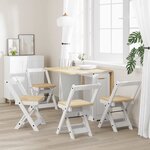 vidaXL Chaises à manger pliables lot de 4 Corona bois massif de pin