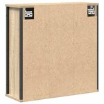 vidaXL Armoire murale de salle de bain miroir chêne sonoma 60x21x60 cm