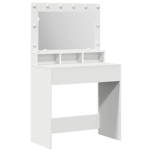 vidaXL Table de Toilette Blanc 75 5 x 41 x 135 cm Bois d'ingénierie