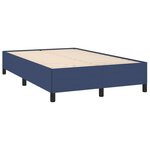 vidaXL Sommier à lattes de lit matelas et LED bleu 120x190 cm tissu