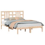 vidaXL Cadre de lit sans matelas 140x190 cm bois massif