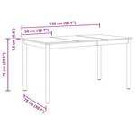 vidaXL Table de salle à manger / Table de repas MÉTAL