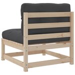 vidaXL Salon de jardin 7 Pièces avec coussins bois de pin massif
