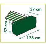 Nature Housse de protection pour coussins d'extérieur 128x57x37 cm