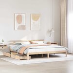 vidaXL Cadre de lit avec tiroirs sans matelas 200x200 cm