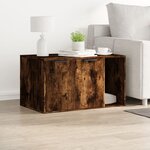 vidaXL Meuble de bac à litière pour chat chêne fumé bois d'ingénierie