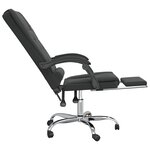 Fauteuil de massage inclinable de bureau informatique étude velours noir 02_0025423