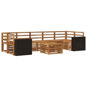 vidaXL Ensemble de canapés d'extérieur 8 Pièces Naturel