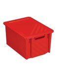 (COUVERCLE ROUGE POUR BAC 18L) Couvercle pour bac gerbable et emboîtable ROUGE 393 X 290 pour bac 18 L