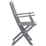 vidaXL Mobilier à dîner de jardin 5 Pièces Bois d'acacia massif Gris