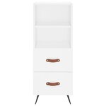 vidaXL Buffet haut Blanc 34 5x34x180 cm Bois d'ingénierie
