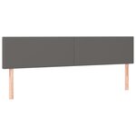 vidaXL Sommier à lattes de lit avec matelas Gris 200x200 cm Similicuir