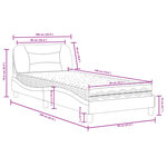 vidaXL Lit avec matelas gris 90x190 cm similicuir