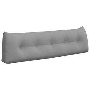 vidaXL Coussin de Dos Gris clair 160 x 24 x 50 cm tissu