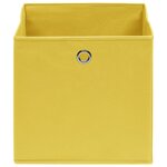 vidaXL Boîtes de rangement 10 Pièces Jaune 32x32x32 cm Tissu