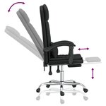 vidaXL Fauteuil de massage inclinable de bureau Noir Similicuir