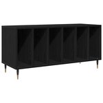 vidaXL Meuble à vinyles Chêne noir 100 x 38 x 48 cm Bois d'ingénierie