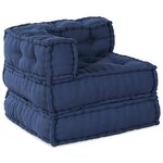 vidaXL Unité de canapé modulaire 2 Pièces Indigo 140 x 70 x 56 cm Tissu