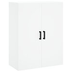 vidaXL Buffet haut Blanc 69 5x34x180 cm Bois d'ingénierie