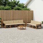 vidaXL Ensemble de canapés d'extérieur 8 Pièces Naturel et Beige