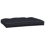 vidaXL Coussins de palette lot de 3 motif à carreaux noir tissu