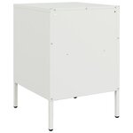 vidaXL Tables de chevet 2 Pièces blanc 36x39x50 5 cm acier
