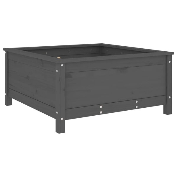 vidaXL Jardinière gris 82 5x82 5x39 cm bois massif de pin