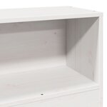 vidaXL Lit bibliothèque sans matelas blanc 90x200cm bois de pin massif