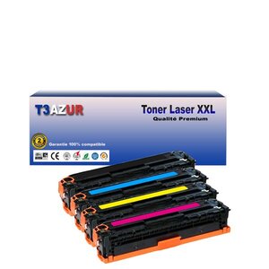 T3AZUR - 4x Toners compatibles avec HP Color LaserJet Pro MFP M282nw M283cdw M283fdn M283fdw avec puce