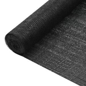vidaXL Filet brise-vue Noir 3 6x25 m PEHD 75 g/m²