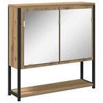 vidaXL Ensemble de mobilier de salle de bain 4 Pièces chêne artisanal