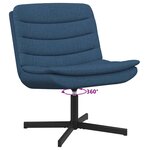 vidaXL Chaise pivotante Bleu 63 x 75 x 76 cm tissu