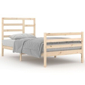vidaXL Cadre de lit sans matelas bois massif 100x200 cm