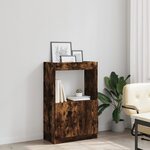 vidaXL Buffet haut chêne fumé 63x33x100 cm bois d'ingénierie