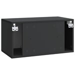 vidaXL Meuble TV mural 59 5 x 31 x 30 cm Noir Bois d'ingénierie