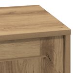 vidaXL Tables de chevet avec lumières LED 2 Pièces Chêne artisanal 44x34 5x45 cm