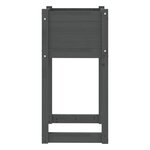 vidaXL Jardinière Gris 40x40x81 cm Bois massif de pin