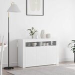 vidaXL Buffet Blanc 116 x 30 x 75 cm Bois d'ingénierie
