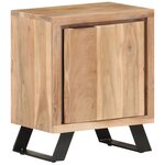 vidaXL Table de chevet 40x30x50 cm Bois d'acacia avec bord naturel