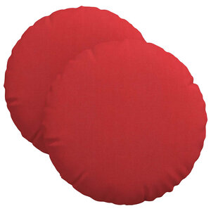 vidaXL Coussins de siège 2 Pièces Rouge Ø40 x 13 cm tissu