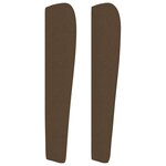 vidaXL Tête de lit avec oreilles Marron foncé 93x23x118/128 cm Tissu