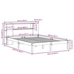 vidaXL Lit bibliothèque sans matelas blanc 120x200 cm bois pin massif