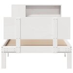 vidaXL Lit bibliothèque sans matelas blanc 75x190cm bois de pin massif