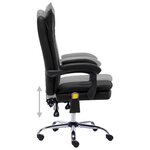 vidaXL Chaise de bureau de massage Noir Similicuir