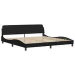 vidaXL Cadre de lit sans matelas Hvar noir 200x200 cm similicuir