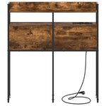 vidaXL Tête de lit de rangement Chêne fumé 100 cm Bois d'ingénierie