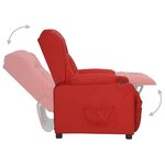vidaXL Fauteuil Rouge bordeaux Similicuir
