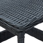 vidaXL Table de jardin Gris foncé 45x45x46 5 cm Résine tressée