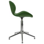 vidaXL Chaise pivotante de salle à manger Vert foncé Velours